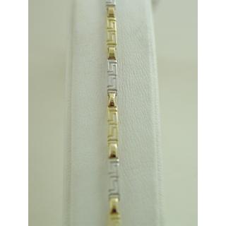 Gold 14k bracelet Greek key ΒΡ 000556  Weight:3.43gr