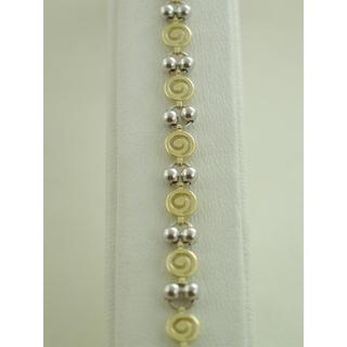 Gold 14k bracelet Spiral ΒΡ 000557  Weight:7.12gr