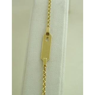 Gold 14k bracelet Children ΒΡ 000559  Weight:2.41gr