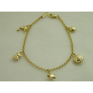 Gold 14k bracelet Children ΒΡ 000561  Weight:4.02gr