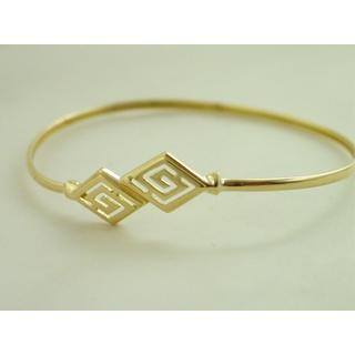 Gold 14k bracelet Greek key ΒΡ 000569  Weight:5.13gr