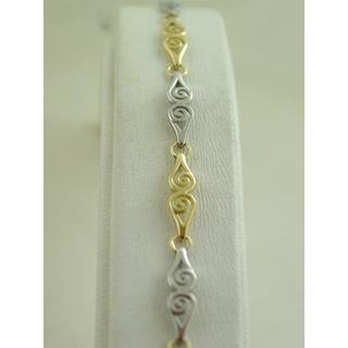 Gold 14k bracelet Spiral ΒΡ 000570  Weight:5.54gr
