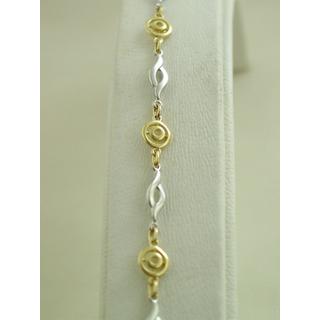Gold 14k bracelet Spiral ΒΡ 000573  Weight:3.6gr