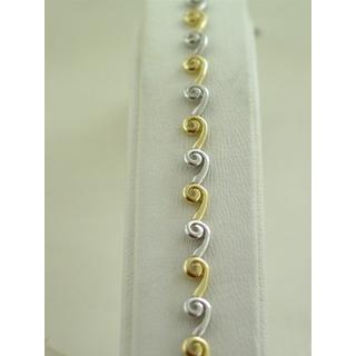 Gold 14k bracelet Greek key ΒΡ 000574  Weight:5.17gr