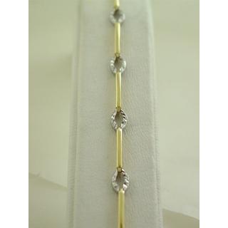 Gold 14k bracelet ΒΡ 000575  Weight:4.53gr