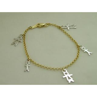 Gold 14k bracelet ΒΡ 000579  Weight:3.8gr