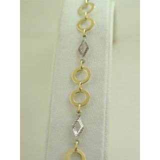 Gold 14k bracelet ΒΡ 000581  Weight:3.2gr