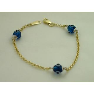 Gold 14k bracelet Children ΒΡ 000586  Weight:3.9gr