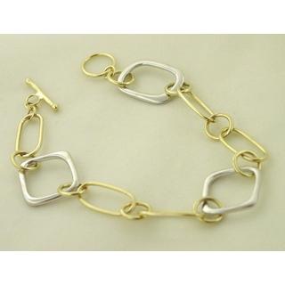 Gold 14k bracelet German style ΒΡ 000596  Weight:11gr