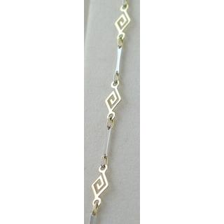 Gold 14k bracelet Greek key ΒΡ 000611  Weight:2.4gr