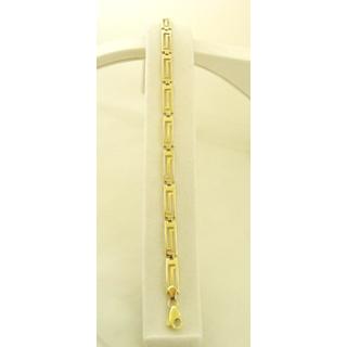 Gold 14k bracelet Greek key ΒΡ 000613  Weight:3.58gr