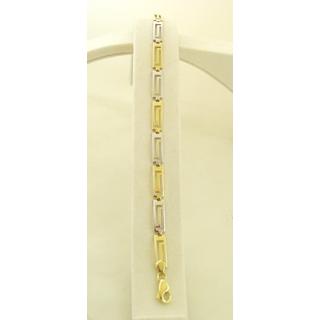 Gold 14k bracelet Greek key ΒΡ 000614  Weight:3.68gr