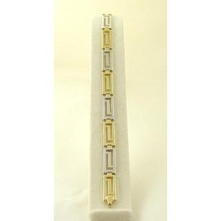 Gold 14k bracelet Greek key ΒΡ 000616  Weight:4.68gr