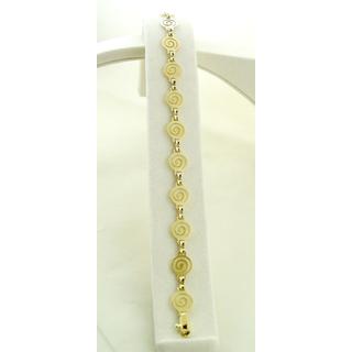 Gold 14k bracelet Spiral ΒΡ 000619  Weight:4.91gr