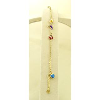 Gold 14k bracelet Children ΒΡ 000624  Weight:2.6gr