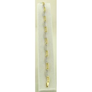 Gold 14k bracelet Greek key ΒΡ 000626  Weight:6gr