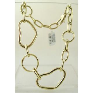 Gold 14k bracelet Heart ΒΡ 000631  Weight:9.11gr