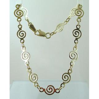 Gold 14k bracelet Spiral ΒΡ 000634  Weight:3.26gr