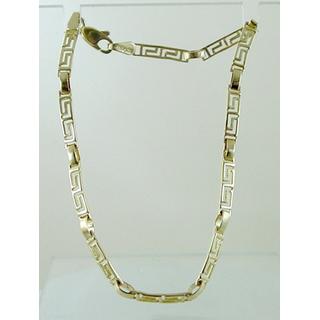 Gold 14k bracelet Greek key ΒΡ 000635  Weight:3.56gr