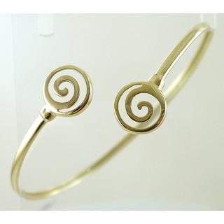 Gold 14k bracelet Spiral ΒΡ 000641  Weight:4.58gr