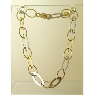 Gold 14k bracelet ΒΡ 000647  Weight:4.89gr