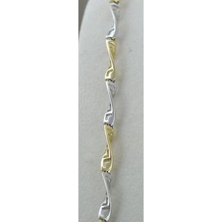 Gold 14k bracelet Greek key ΒΡ 000656  Weight:4.68gr