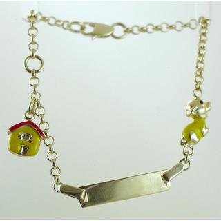 Gold 14k bracelet Children ΒΡ 000657  Weight:2.55gr