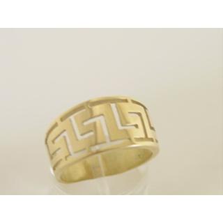 Χρυσό δαχτυλίδι Κ14 χωρίς πέτρες Γκρέκα ΔΑ 000111  Βάρος:5.85gr