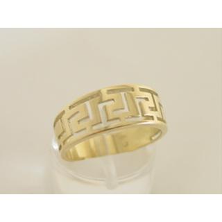 Χρυσό δαχτυλίδι Κ14 χωρίς πέτρες Γκρέκα ΔΑ 000112  Βάρος:3.73gr