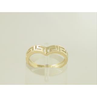 Gold 14k ring Greek key ΔΑ 000135  Weight:2.21gr