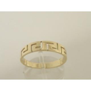 Χρυσό δαχτυλίδι Κ14 χωρίς πέτρες Γκρέκα ΔΑ 000142  Βάρος:2.57gr