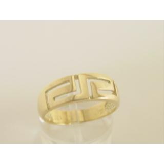 Χρυσό δαχτυλίδι Κ14 χωρίς πέτρες Γκρέκα ΔΑ 000185  Βάρος:3.93gr