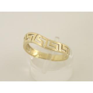 Χρυσό δαχτυλίδι Κ14 χωρίς πέτρες Γκρέκα ΔΑ 000189  Βάρος:1.44gr