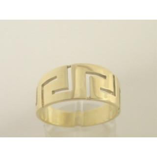 Χρυσό δαχτυλίδι Κ14 χωρίς πέτρες Γκρέκα ΔΑ 000210  Βάρος:5.64gr