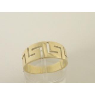 Χρυσό δαχτυλίδι Κ14 χωρίς πέτρες Γκρέκα ΔΑ 000211  Βάρος:4.6gr