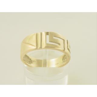 Gold 14k ring Greek key ΔΑ 000217  Weight:4.3gr