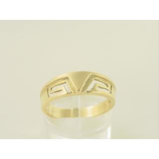 Gold 14k ring Greek key ΔΑ 000224  Weight:4.16gr