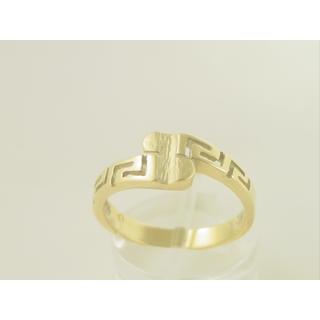 Gold 14k ring Greek key ΔΑ 000226  Weight:3.21gr