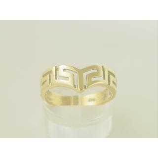 Gold 14k ring Greek key ΔΑ 000260  Weight:3.12gr