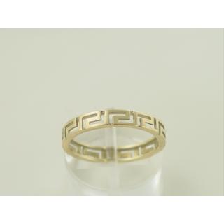 Gold 14k ring Greek key ΔΑ 000273  Weight:1.58gr