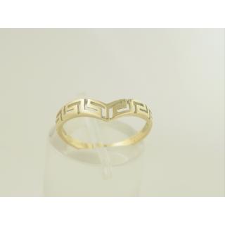 Gold 14k ring Greek key ΔΑ 000280  Weight:1.48gr