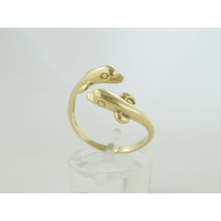 Gold 14k ring Dolphin ΔΑ 000306  Weight:3.1gr
