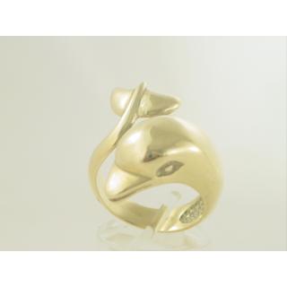 Gold 14k ring Dolphin ΔΑ 000314  Weight:11.4gr