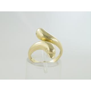 Χρυσό δαχτυλίδι Κ14 χωρίς πέτρες Δελφίνια,Φίδια,Λιοντάρια,κριάρ ΔΑ 000317  Βάρος:4.12gr