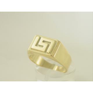 Gold 14k ring Greek key ΔΑ 000533  Weight:4.63gr