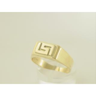 Gold 14k ring Greek key ΔΑ 000534  Weight:3.64gr