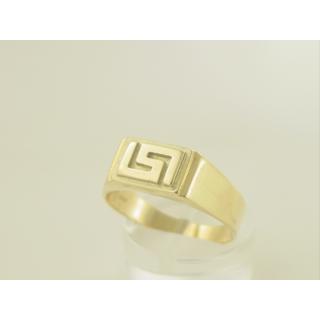 Gold 14k ring Greek key ΔΑ 000534  Weight:3.64gr