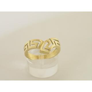 Gold 14k ring Greek key ΔΑ 000554  Weight:3.32gr