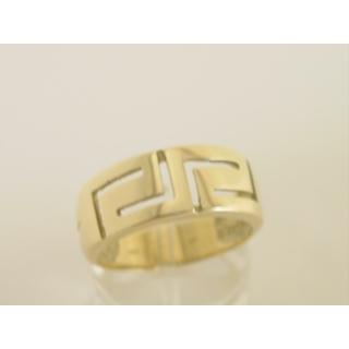 Χρυσό δαχτυλίδι Κ14 χωρίς πέτρες Γκρέκα ΔΑ 000556  Βάρος:6.15gr