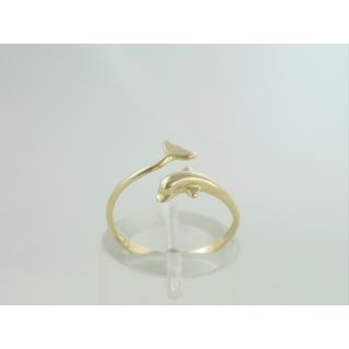 Gold 14k ring Dolphin ΔΑ 000562  Weight:1.18gr